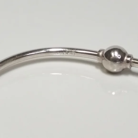 EDEN Hand Arts Cape Cod Sterling Silver Bangle Bracelet fits 7 to 7 1/2 wrists - Picture 10 of 11